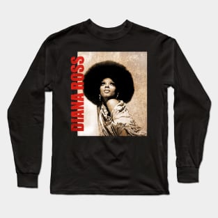 TEXTURE ART- Diana Ross - Retro Aesthetic Fan Art Long Sleeve T-Shirt